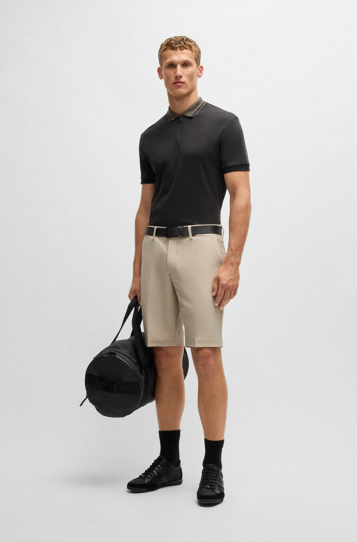 BOSS Shorts Slim Fit in Polyester Mix - S_COMMUTER 10251562 01-50504392- Concorde Fashion#color_beige-269
