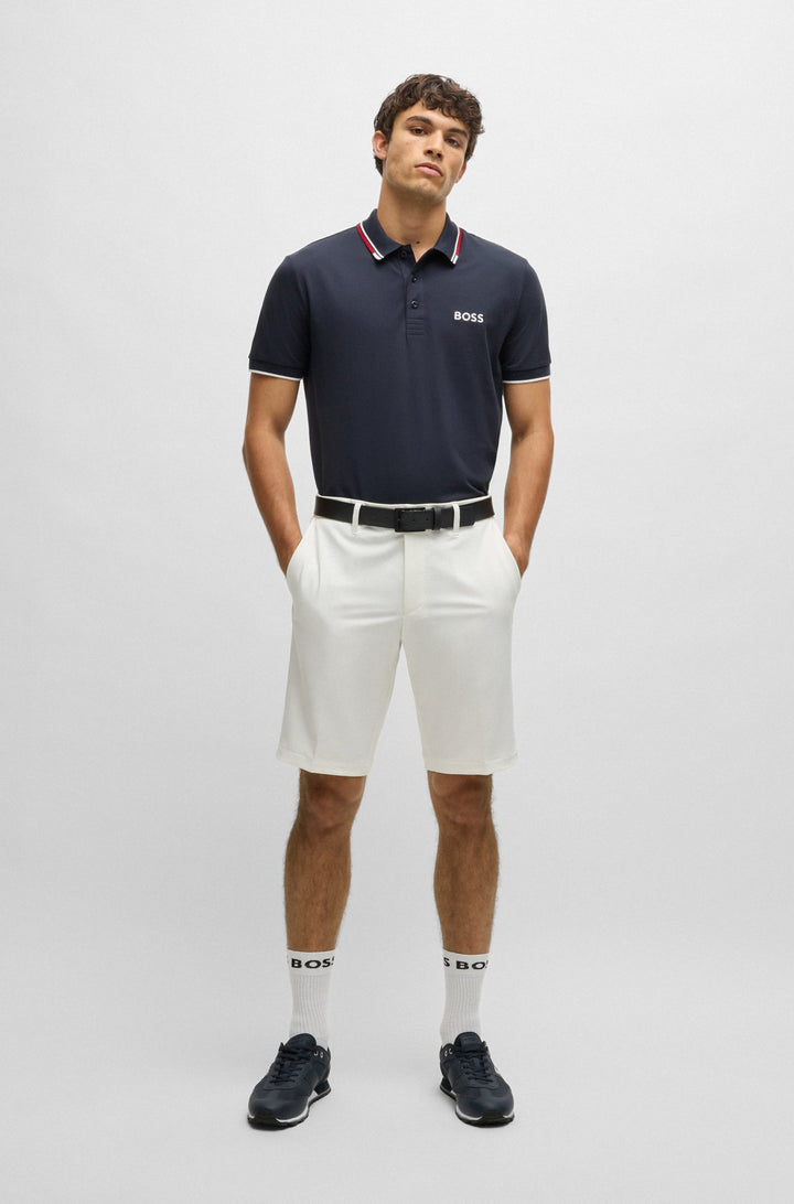 BOSS Shorts Slim Fit in Polyester Mix - S_COMMUTER 10251562 01-50504392- Concorde Fashion#color_white-100
