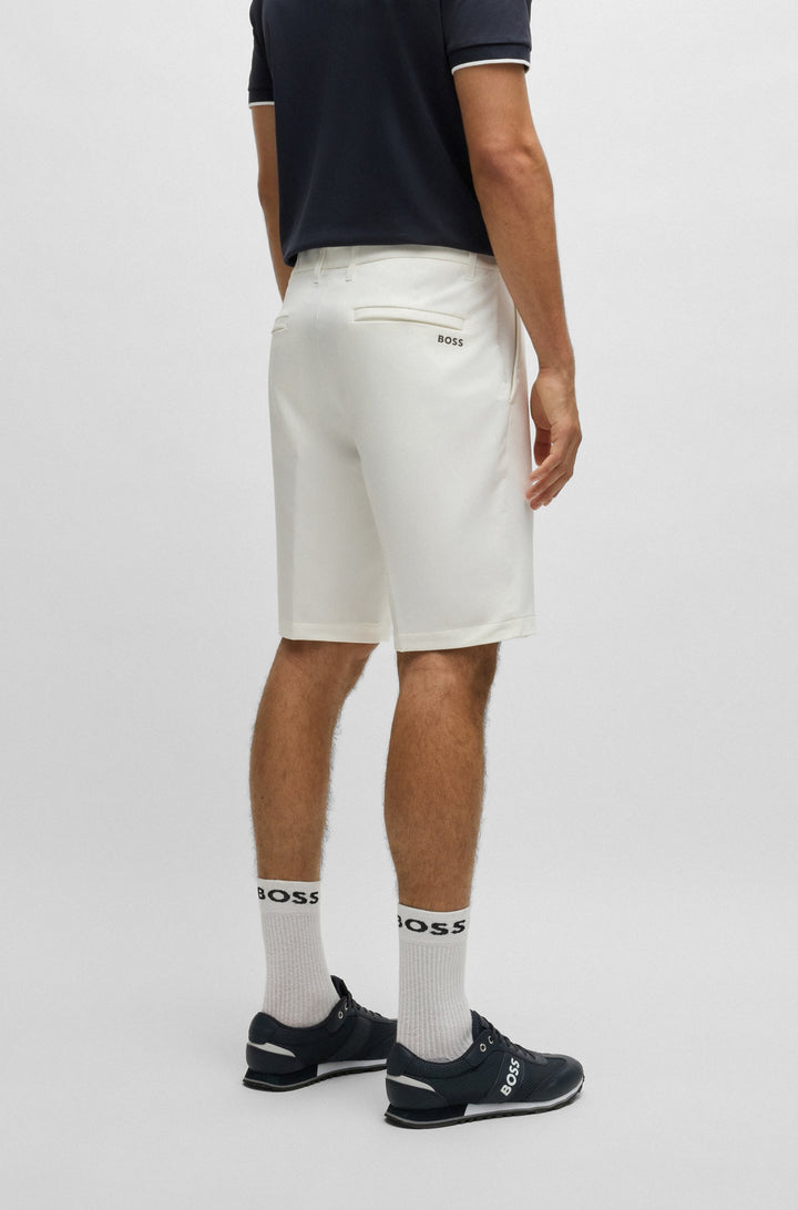 BOSS Shorts Slim Fit in Polyester Mix - S_COMMUTER 10251562 01-50504392- Concorde Fashion#color_white-100