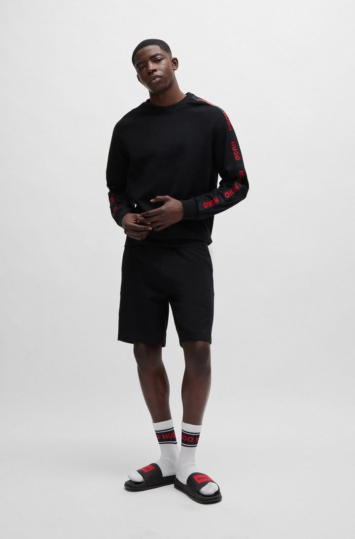 HUGO RED  Shorts in Cotton - SPORTY LOGO SHORTS 10251705 01-50496996- Concorde Fashion#color_black-001