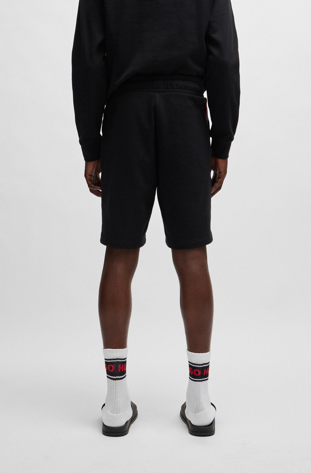 HUGO RED  Shorts in Cotton - SPORTY LOGO SHORTS 10251705 01-50496996- Concorde Fashion#color_black-001