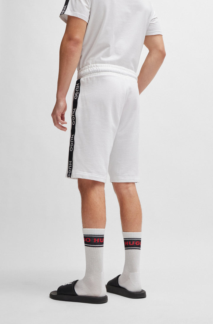 HUGO RED  Shorts in Cotton - SPORTY LOGO SHORTS 10251705 01-50496996- Concorde Fashion#color_white-100