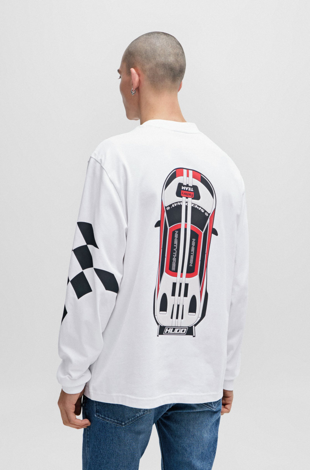 HUGO Relaxed Fit T-Shirts in Cotton - DASINO 10251762 01-50511045- Concorde Fashion#color_white-100