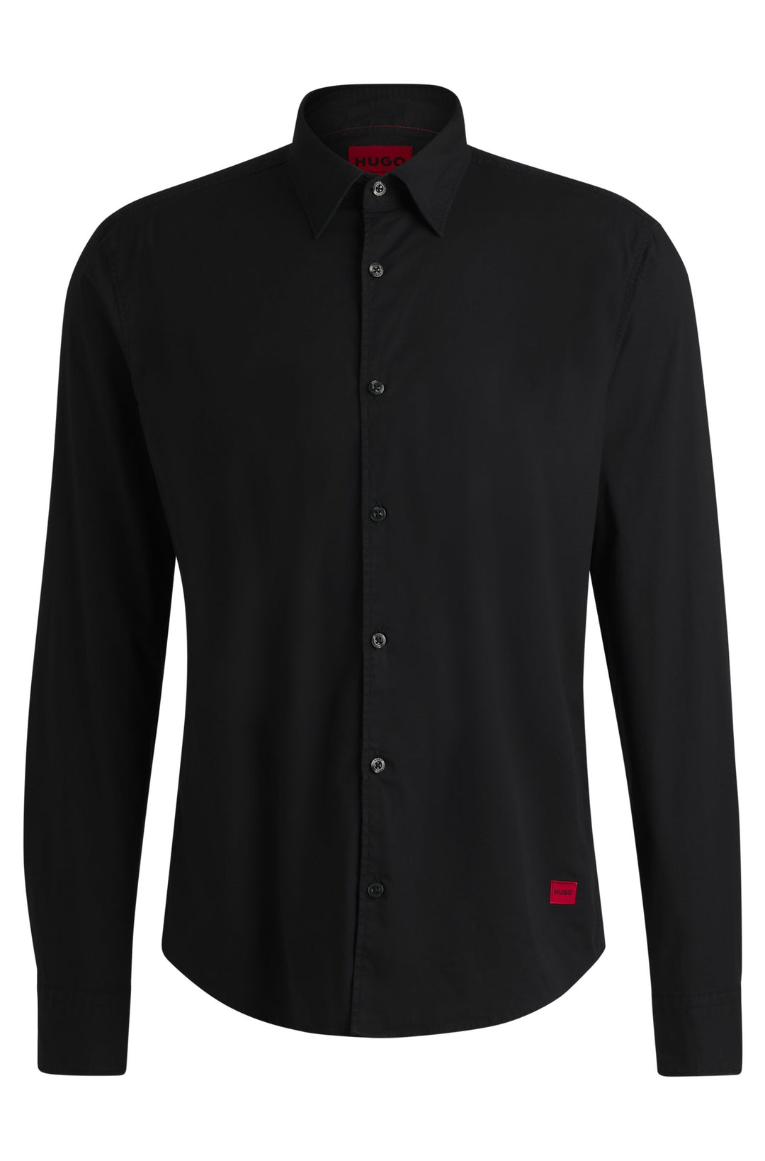 HUGO Casual Shirts Slim Fit in Cotton Mix - ERMO 10252145 01-50500216- Concorde Fashion#color_black-001