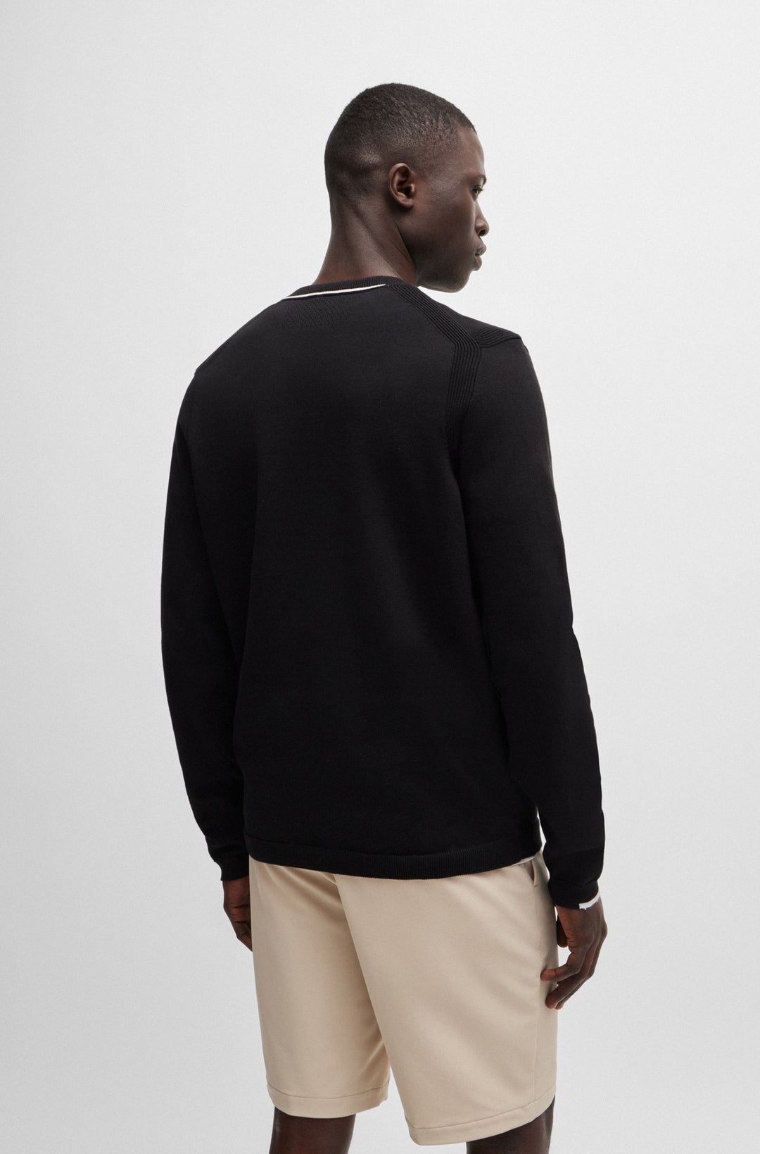 BOSS Sweaters Regular Fit in Cotton Mix - EVER-X_CN 10252215 01-50498539- Concorde Fashion#color_black-001