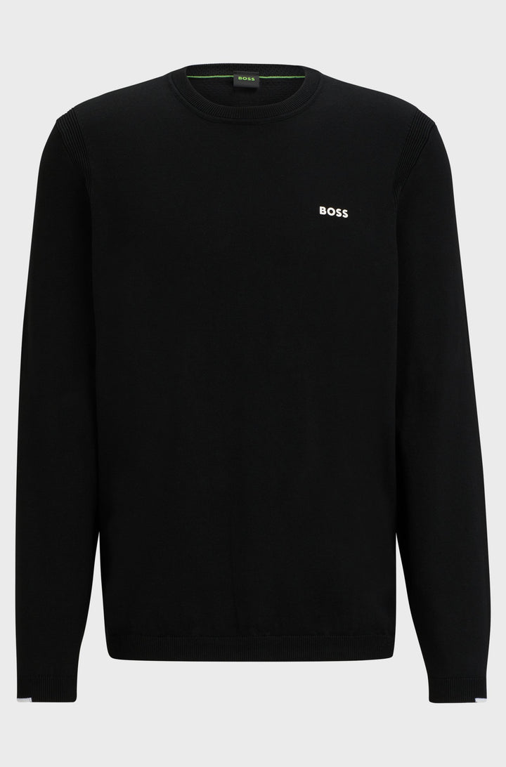BOSS Sweaters Regular Fit in Cotton Mix - EVER-X_CN 10252215 01-50498539- Concorde Fashion#color_black-001