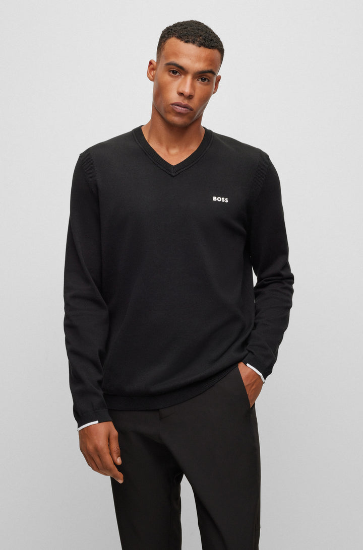 BOSS Sweaters Regular Fit in Cotton Mix - EVER-X_VN 10252216 01-50498538- Concorde Fashion#color_black-001