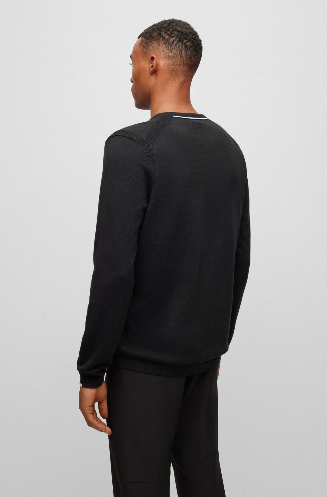 BOSS Sweaters Regular Fit in Cotton Mix - EVER-X_VN 10252216 01-50498538- Concorde Fashion#color_black-001
