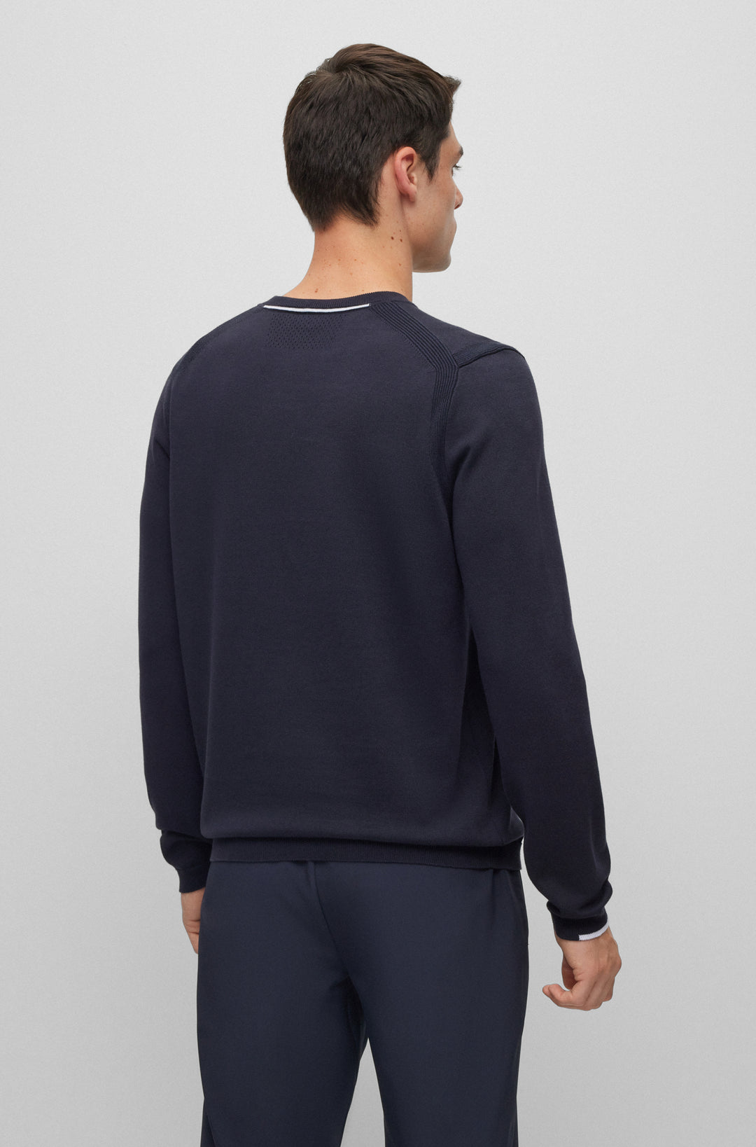 BOSS Sweaters Regular Fit in Cotton Mix - EVER-X_VN 10252216 01-50498538- Concorde Fashion#color_navy-402