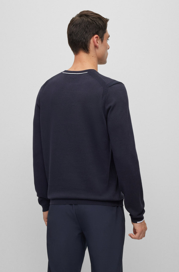 BOSS Sweaters Regular Fit in Cotton Mix - EVER-X_VN 10252216 01-50498538- Concorde Fashion#color_navy-402