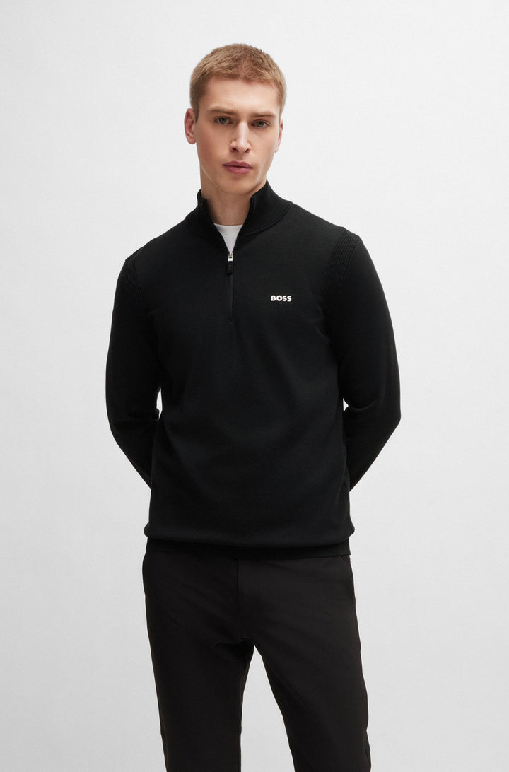 BOSS Sweaters Regular Fit in Cotton Mix - EVER-X_QZ 10252221 01-50498518- Concorde Fashion#color_black-001