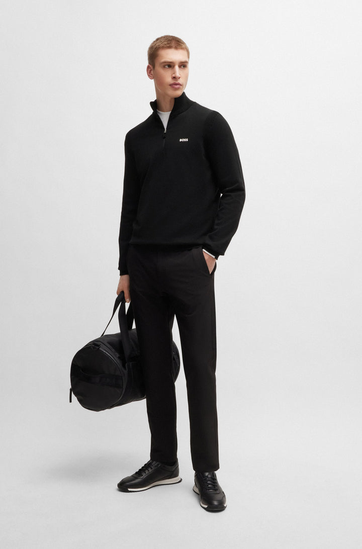 BOSS Sweaters Regular Fit in Cotton Mix - EVER-X_QZ 10252221 01-50498518- Concorde Fashion#color_black-001