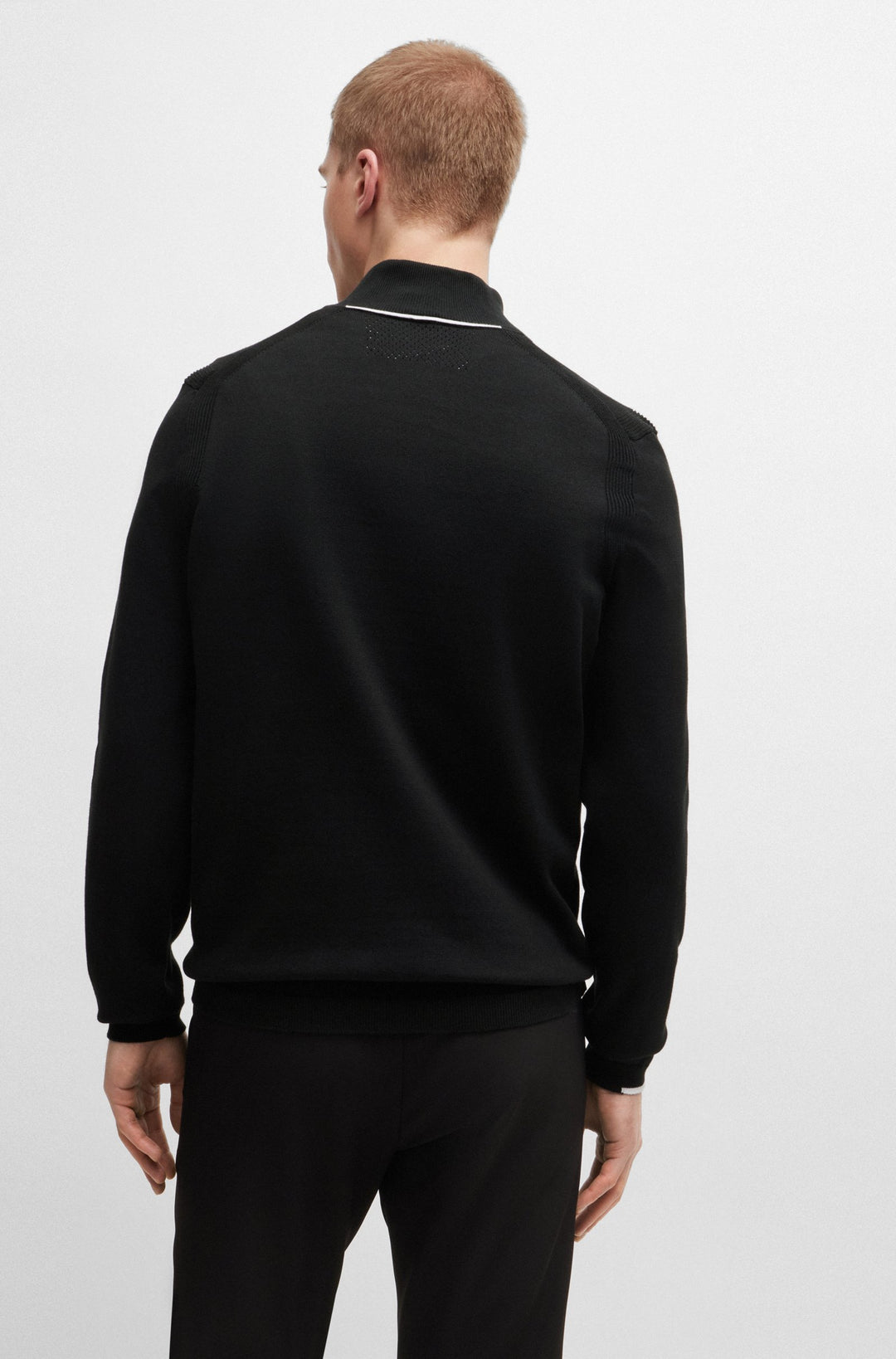 BOSS Sweaters Regular Fit in Cotton Mix - EVER-X_QZ 10252221 01-50498518- Concorde Fashion#color_black-001