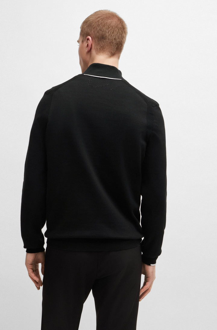 BOSS Sweaters Regular Fit in Cotton Mix - EVER-X_QZ 10252221 01-50498518- Concorde Fashion#color_black-001