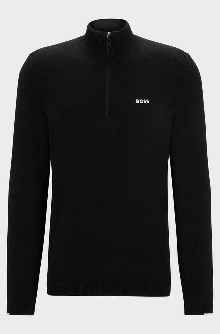 BOSS Sweaters Regular Fit in Cotton Mix - EVER-X_QZ 10252221 01-50498518- Concorde Fashion#color_black-001