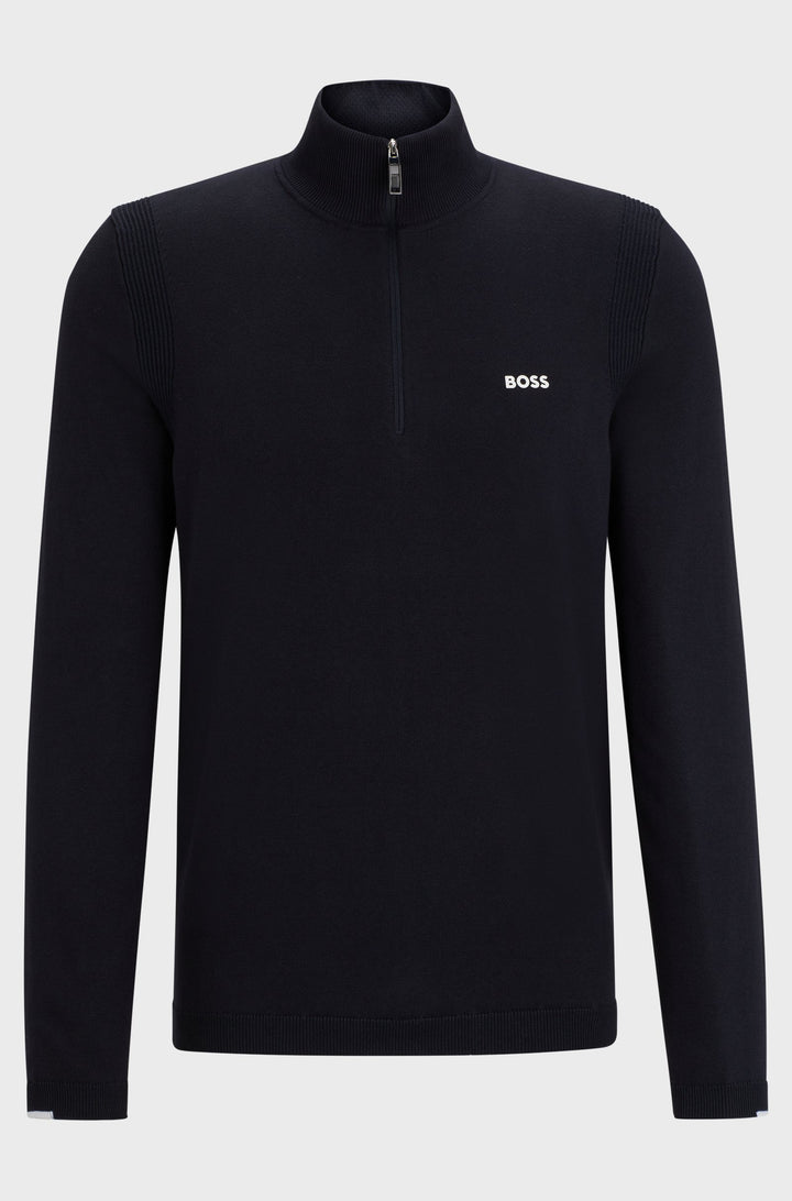 BOSS Sweaters Regular Fit in Cotton Mix - EVER-X_QZ 10252221 01-50498518- Concorde Fashion#color_navy-402