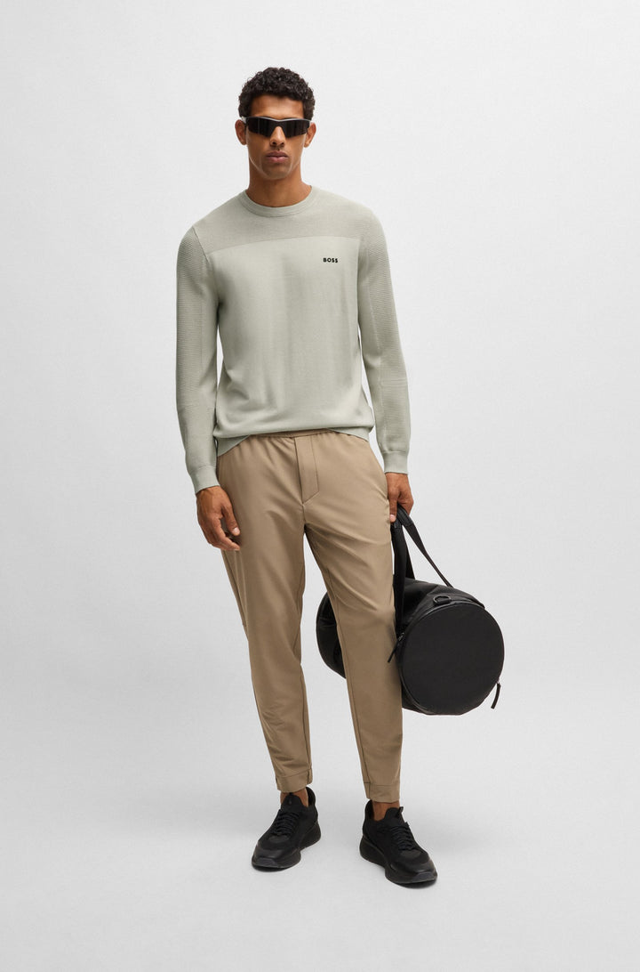 BOSS Sweaters Regular Fit in Polyester Mix - MOMENTUM-X_CN 10252232 01-50498559- Concorde Fashion#color_beige-271
