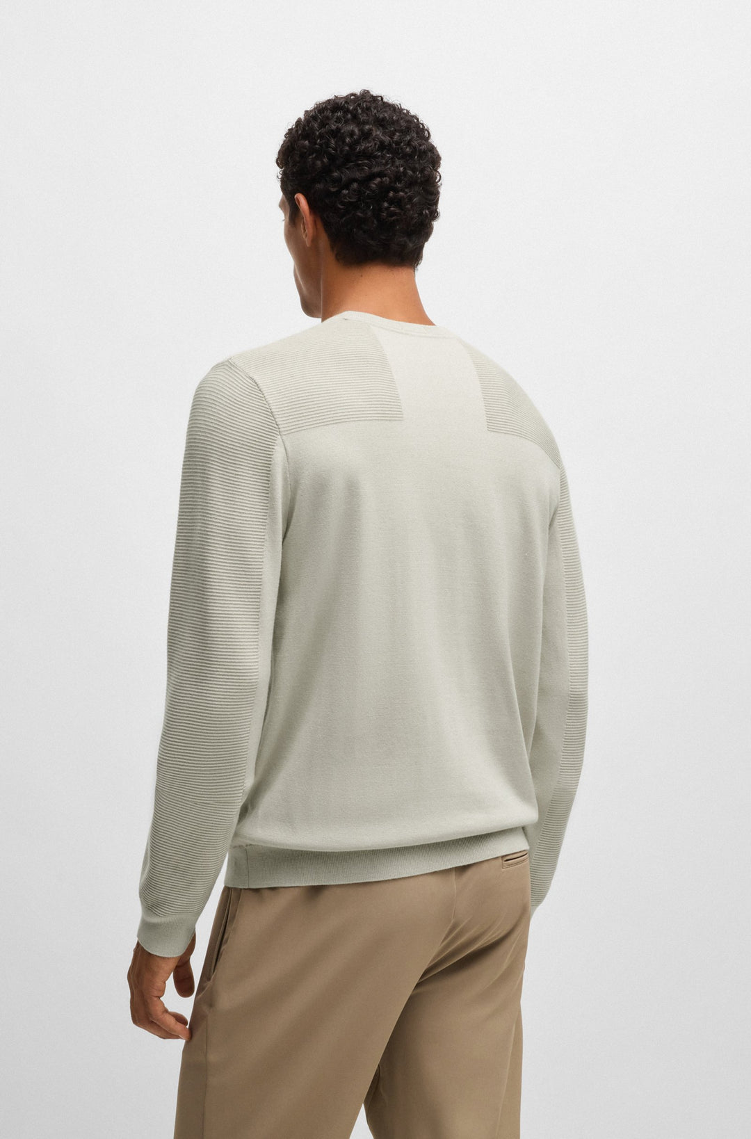 BOSS Sweaters Regular Fit in Polyester Mix - MOMENTUM-X_CN 10252232 01-50498559- Concorde Fashion#color_beige-271