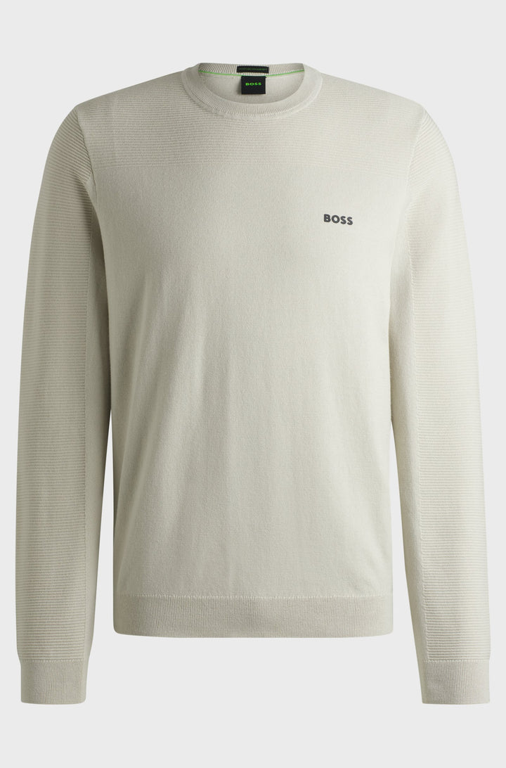 BOSS Sweaters Regular Fit in Polyester Mix - MOMENTUM-X_CN 10252232 01-50498559- Concorde Fashion#color_beige-271