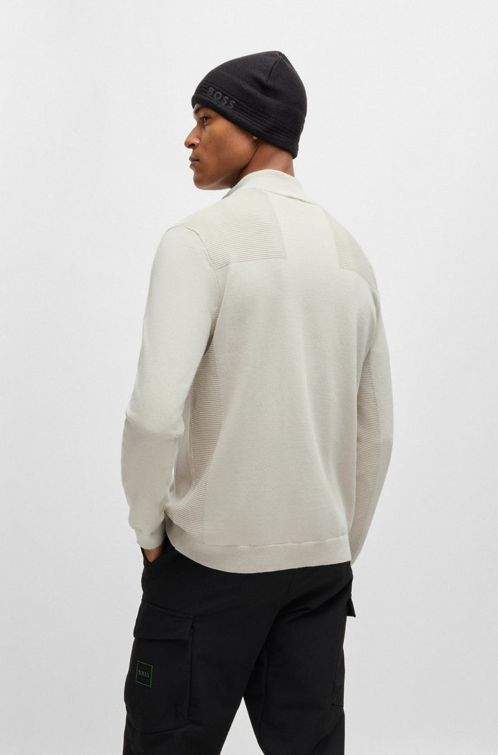 BOSS Sweaters Regular Fit in Polyester Mix - MOMENTUM-X_QZ 10252233 01-50498560- Concorde Fashion#color_beige-271