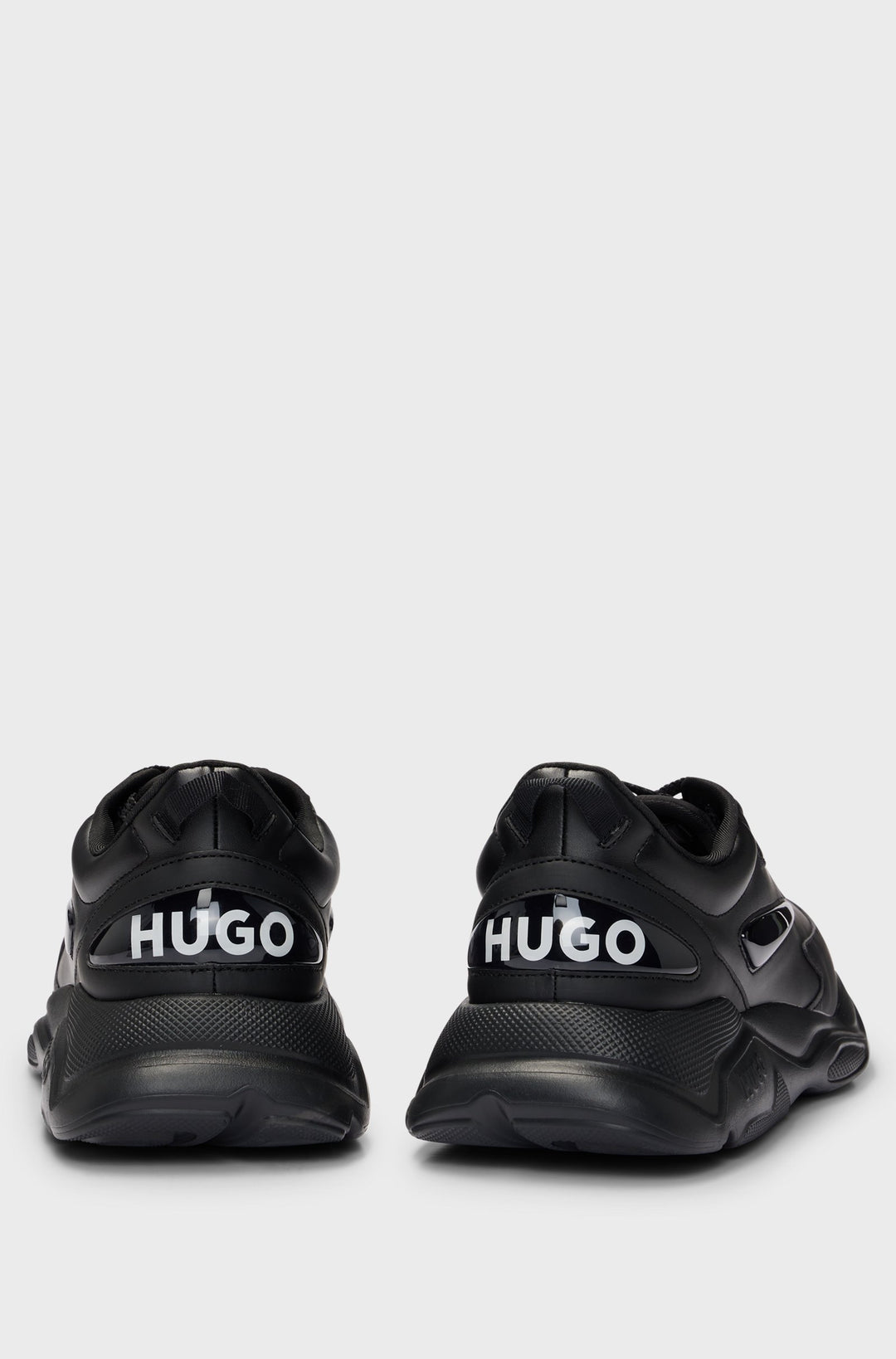 HUGO Sneakers Standard Sole in Artificial Leather - LEON_RUNN_BLUB 10252247 01-50523842- Concorde Fashion#color_black-005