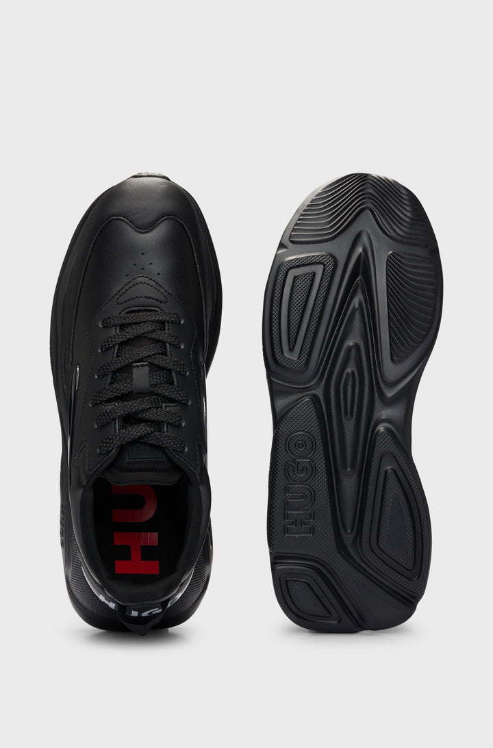 HUGO Sneakers Standard Sole in Artificial Leather - LEON_RUNN_BLUB 10252247 01-50523842- Concorde Fashion#color_black-005