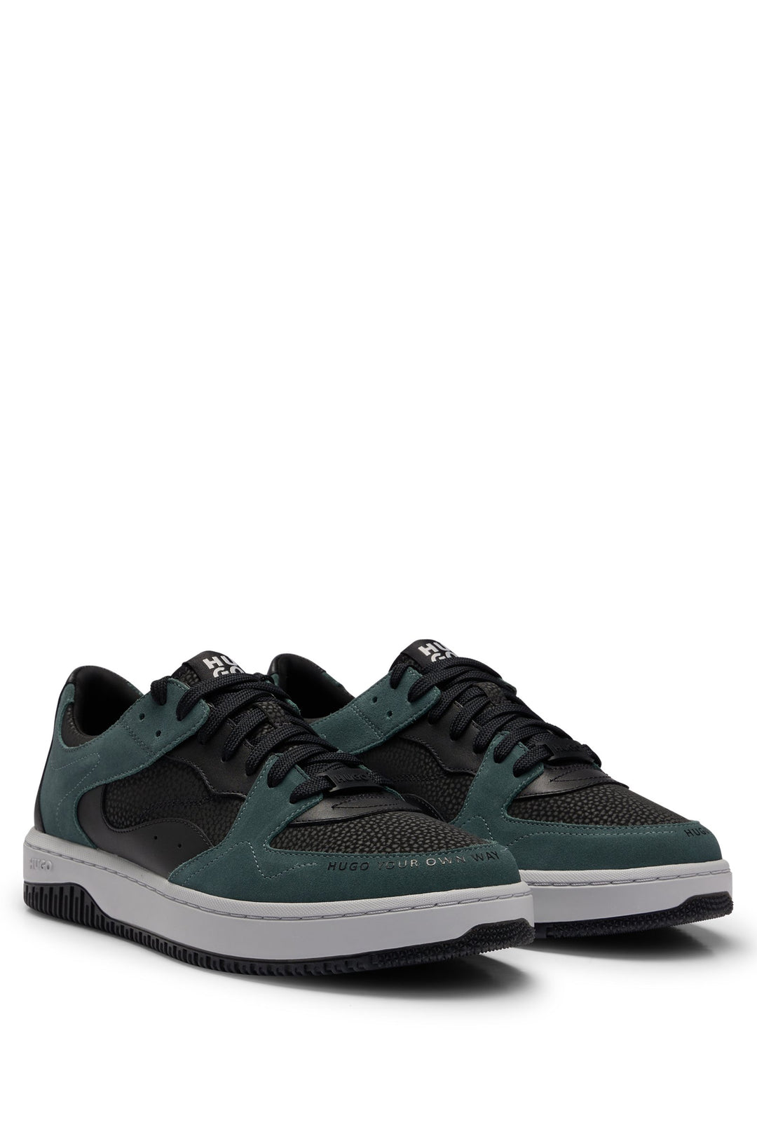 HUGO Standard Sole Sneakers in Leather - KILIAN_TENN_LTMX 10252262 01-50510207- Concorde Fashion#color_black-003