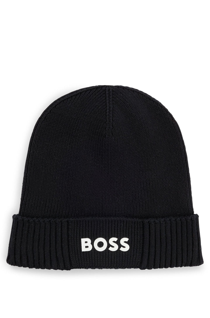 BOSS Hats  in Cotton Mix - ASIC_BEANIE-X 10252483 01-50499423- Concorde Fashion#color_black-001