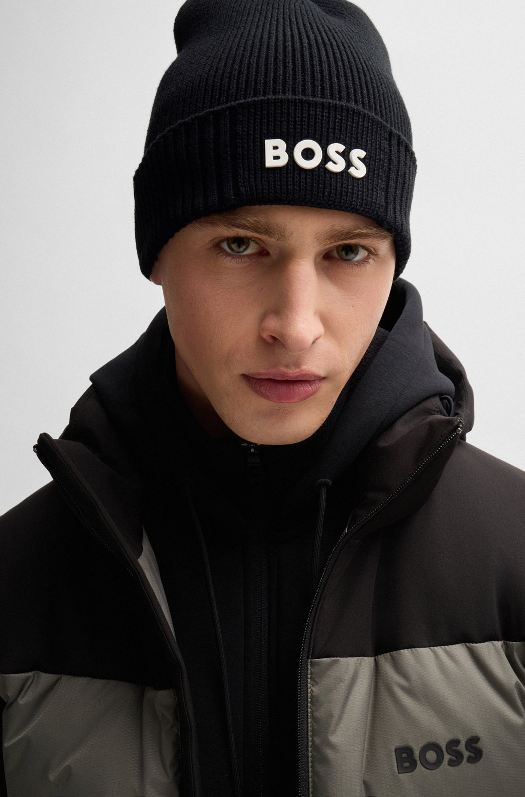 BOSS Hats  in Cotton Mix - ASIC_BEANIE-X 10252483 01-50499423- Concorde Fashion#color_black-001