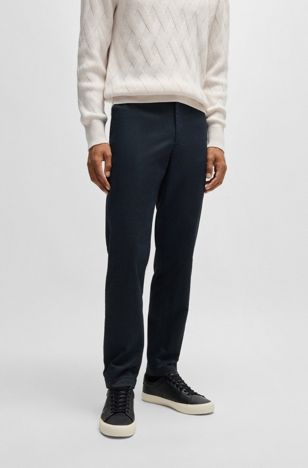BOSS Trousers Regular Fit in Cotton Mix - H-KANE 10252504 01-50524775- Concorde Fashion#color_navy-404