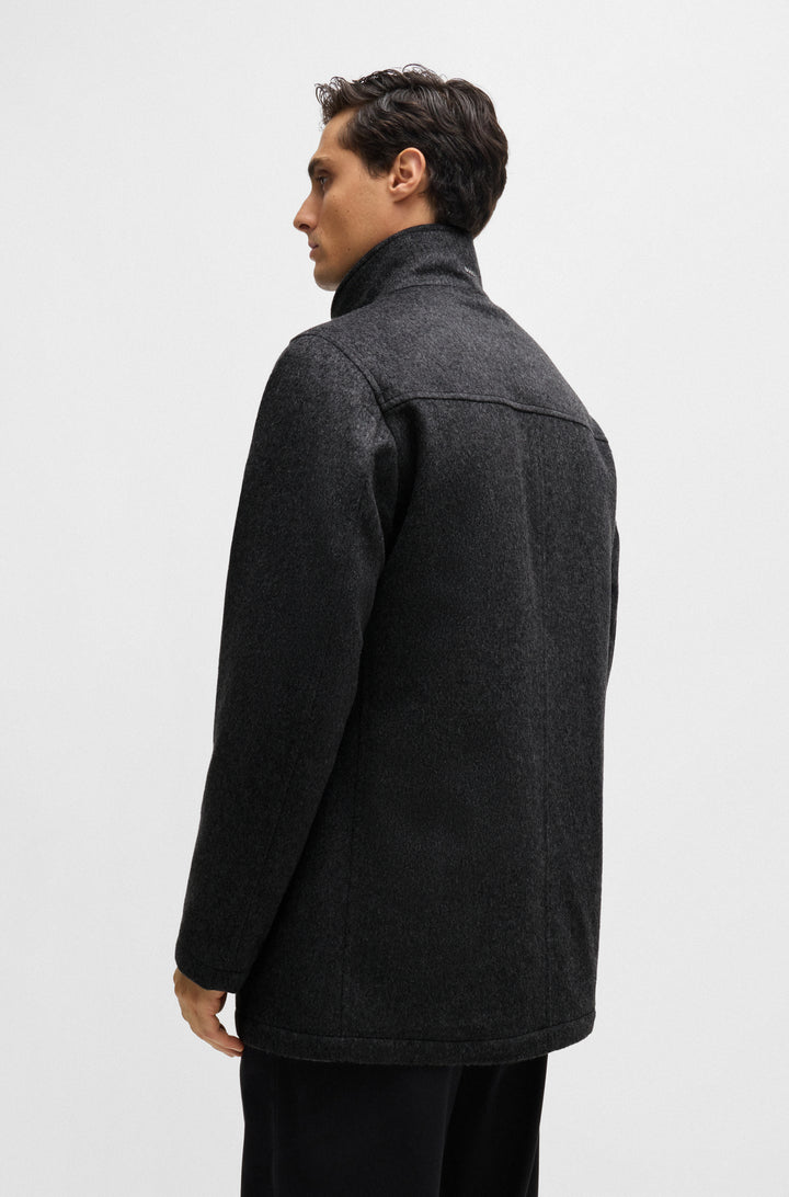 BOSS Coats Relaxed Fit in Wool Mix - H-COXTAN-234 10252595 02-50525750- Concorde Fashion#color_grey-030