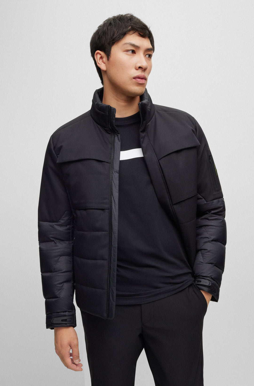BOSS Regular Fit Casual Jackets in Nylon - J_LISK 10252642 01-50498918- Concorde Fashion#color_black-001