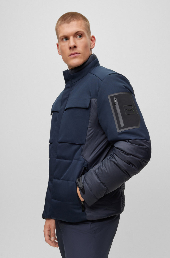 BOSS Regular Fit Casual Jackets in Nylon - J_LISK 10252642 01-50498918- Concorde Fashion#color_navy-402