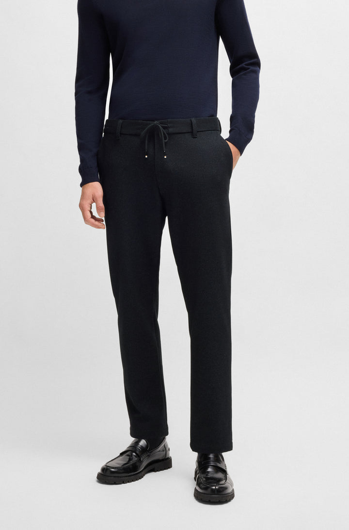 BOSS Trousers Regular Fit in Polyester Mix - C-KANE-RDS-J 10252815 01-50528392- Concorde Fashion#color_navy-405