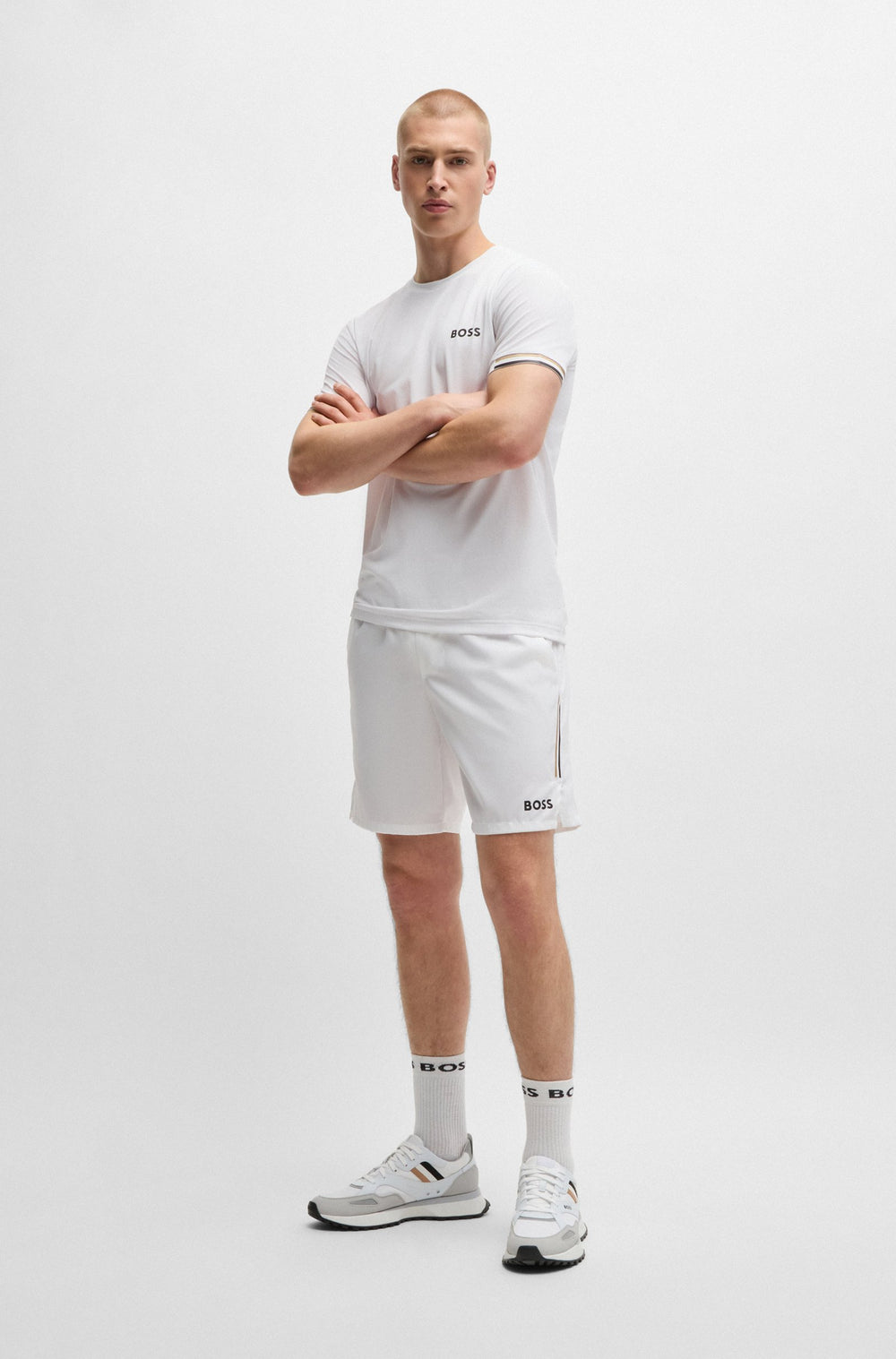 BOSS Shorts  in Polyester - S_SET 2 10252844 01-50521655- Concorde Fashion#color_white-101
