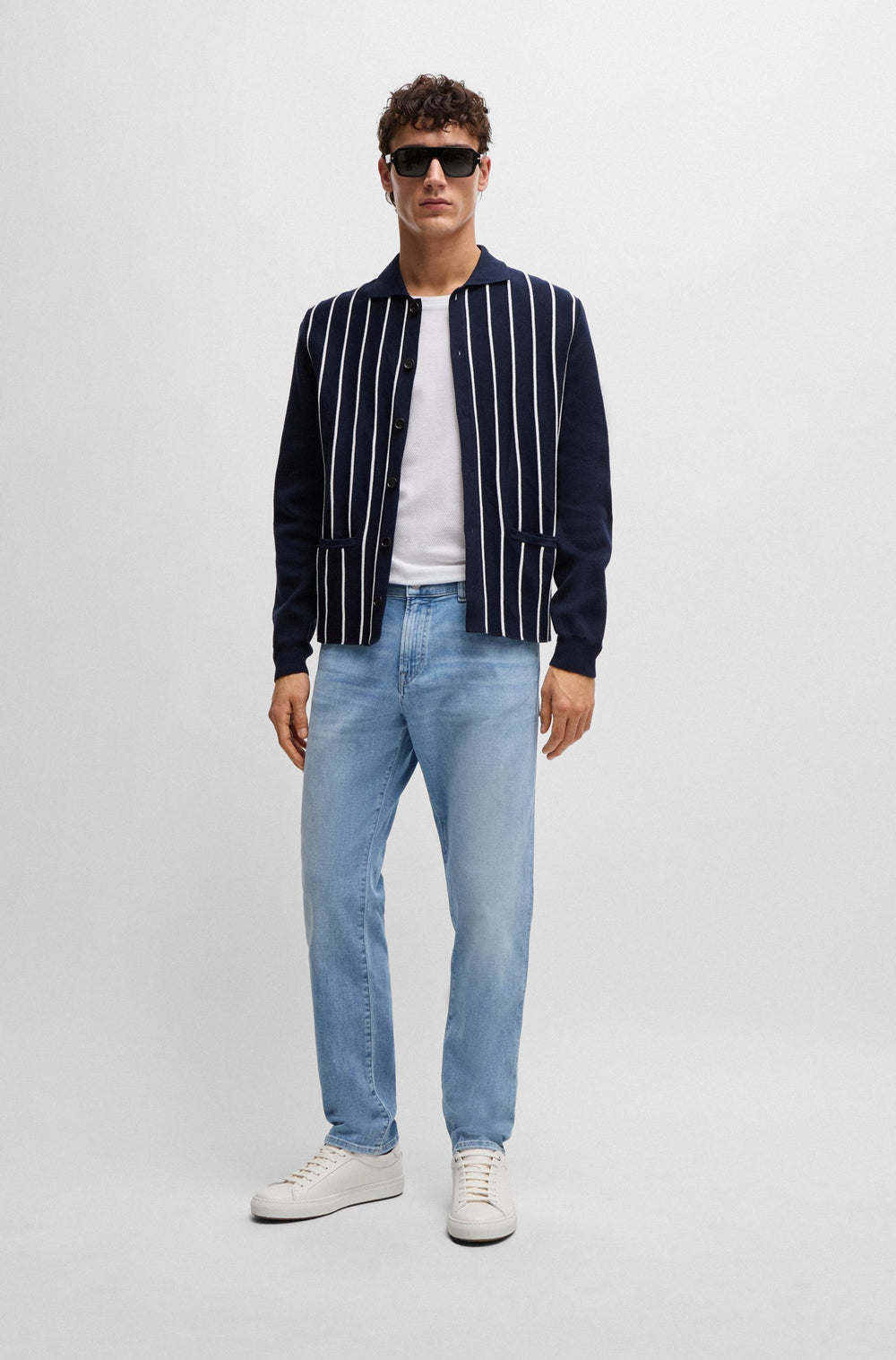 BOSS Regular Fit Jeans in Cotton Mix - RE.MAINE 10253207 01-50513634- Concorde Fashion#color_blue-453