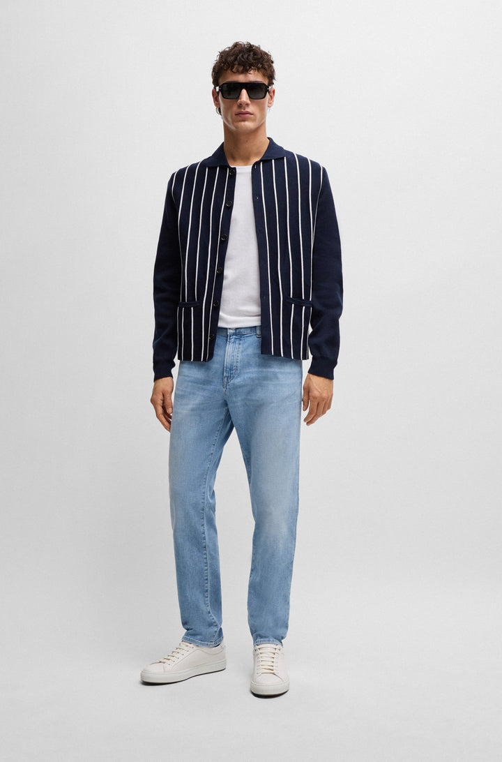 BOSS Regular Fit Jeans in Cotton Mix - RE.MAINE 10253207 01-50513634- Concorde Fashion#color_blue-453