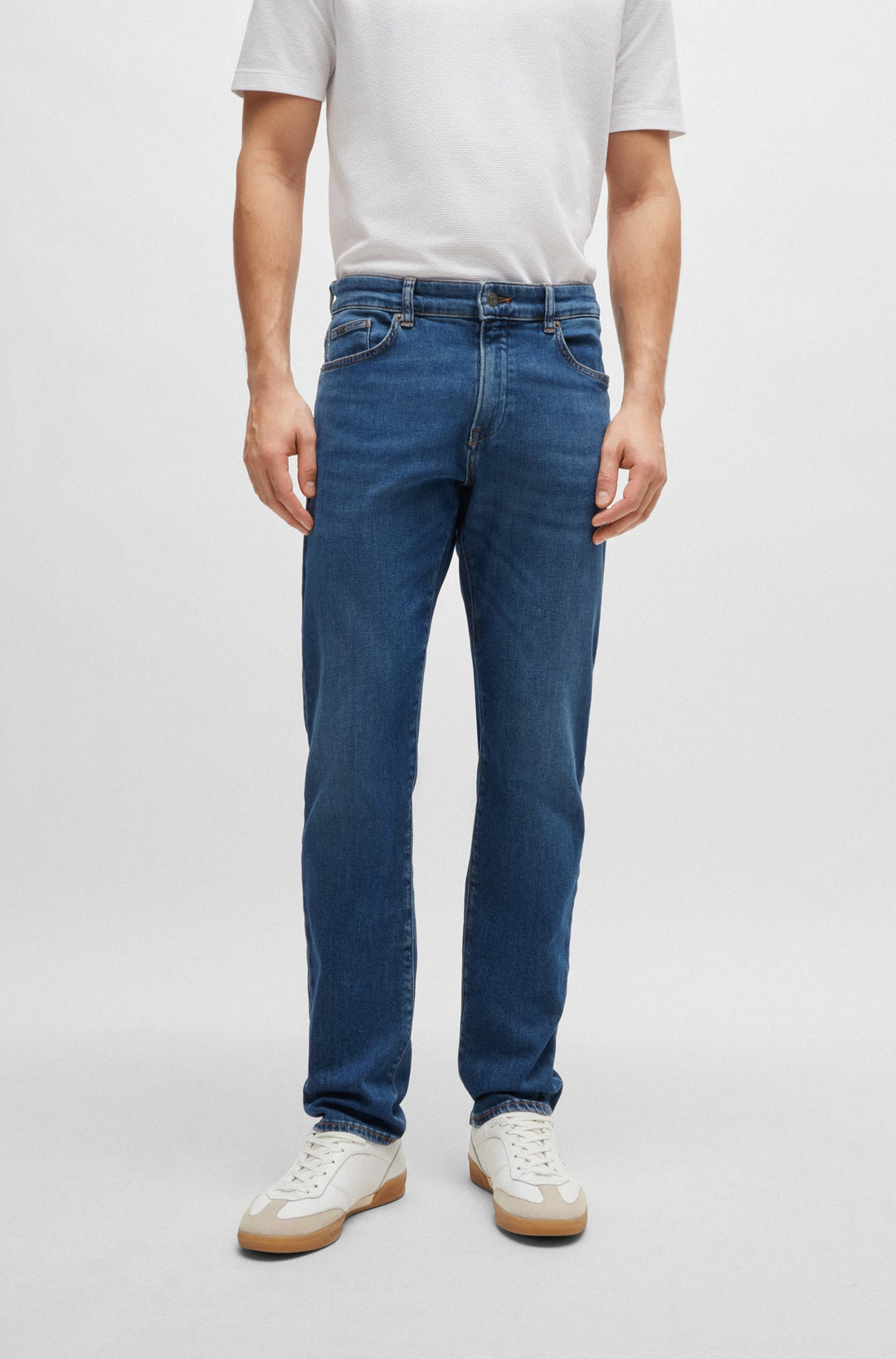 BOSS Slim Fit Jeans in Cotton Mix - DELAWARE3-1 10253220 01-50513622- Concorde Fashion#color_blue-437