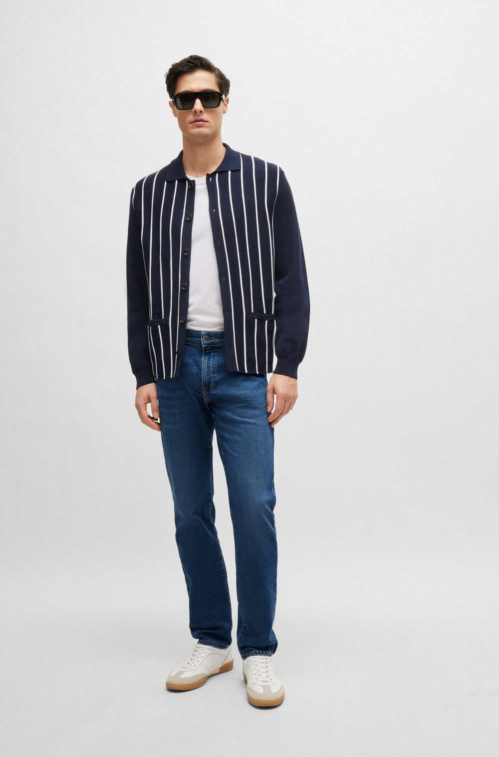 BOSS Slim Fit Jeans in Cotton Mix - DELAWARE3-1 10253220 01-50513622- Concorde Fashion#color_blue-437