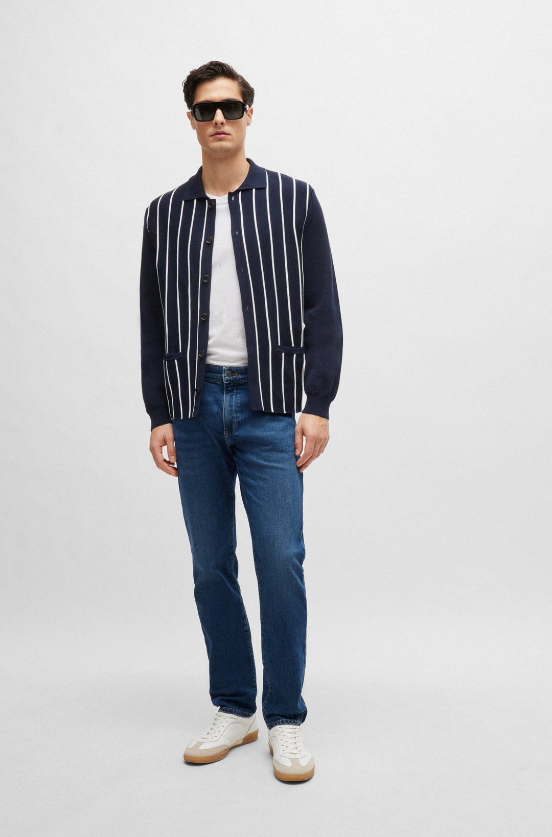BOSS Slim Fit Jeans in Cotton Mix - DELAWARE3-1 10253220 01-50513622- Concorde Fashion#color_blue-437