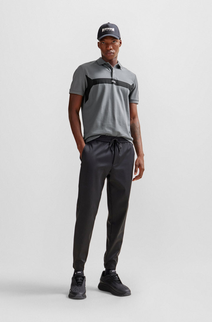 BOSS Regular Fit Polos in Cotton Mix - PADDY 2 10253239 01-50506184- Concorde Fashion#color_grey-036