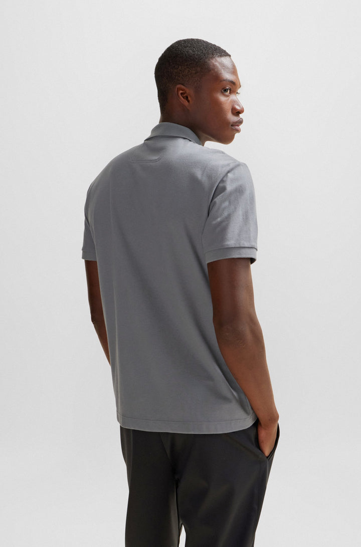 BOSS Regular Fit Polos in Cotton Mix - PADDY 2 10253239 01-50506184- Concorde Fashion#color_grey-036