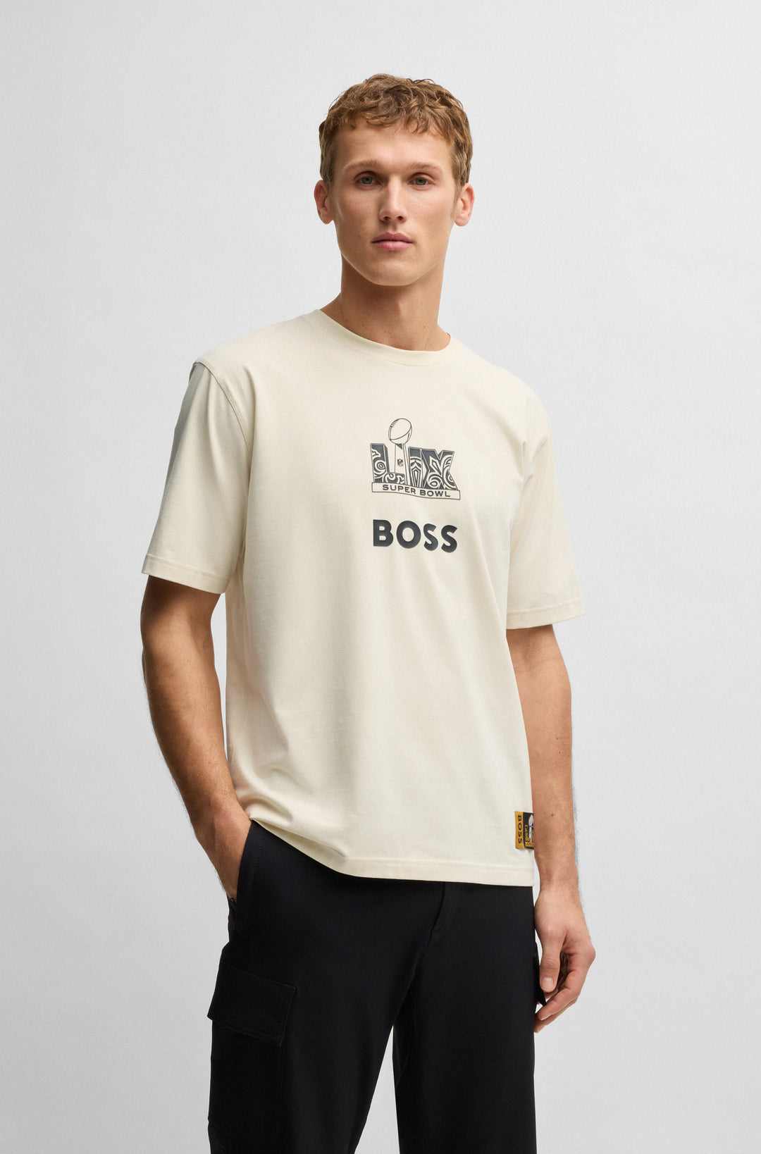 BOSS T-Shirts Regular Fit in Cotton Mix - TUNSIL_NFL 10253358 01-50535096- Concorde Fashion#color_white-160