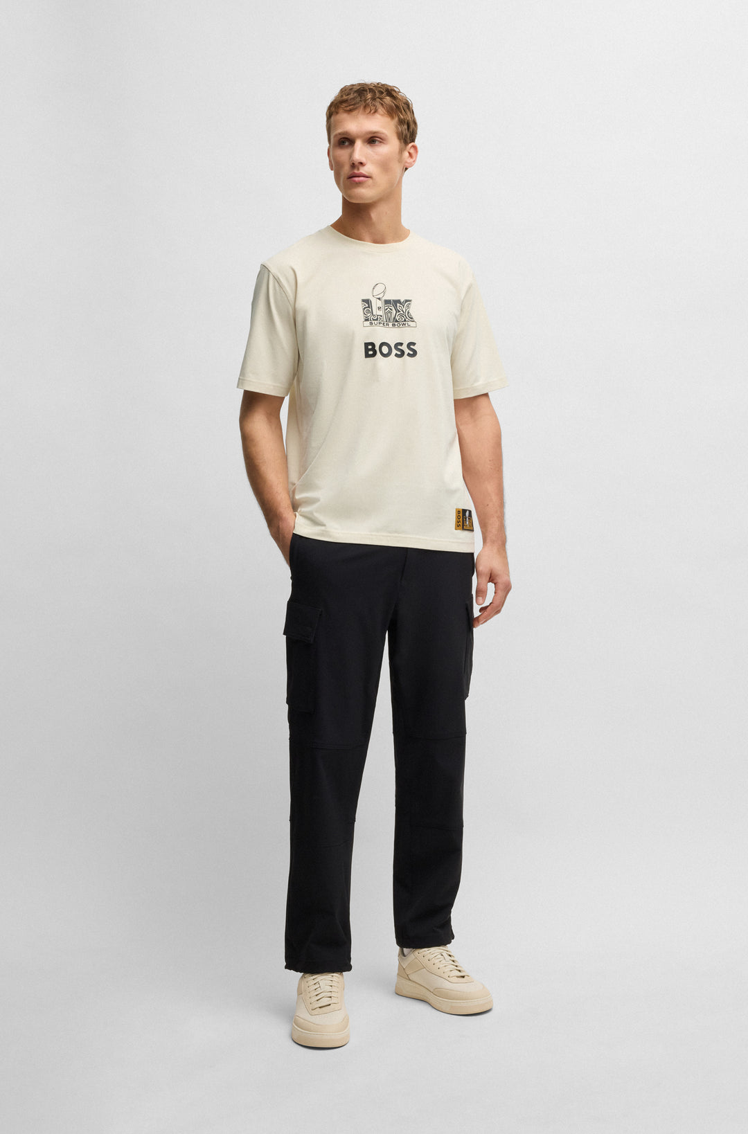 BOSS T-Shirts Regular Fit in Cotton Mix - TUNSIL_NFL 10253358 01-50535096- Concorde Fashion#color_white-160