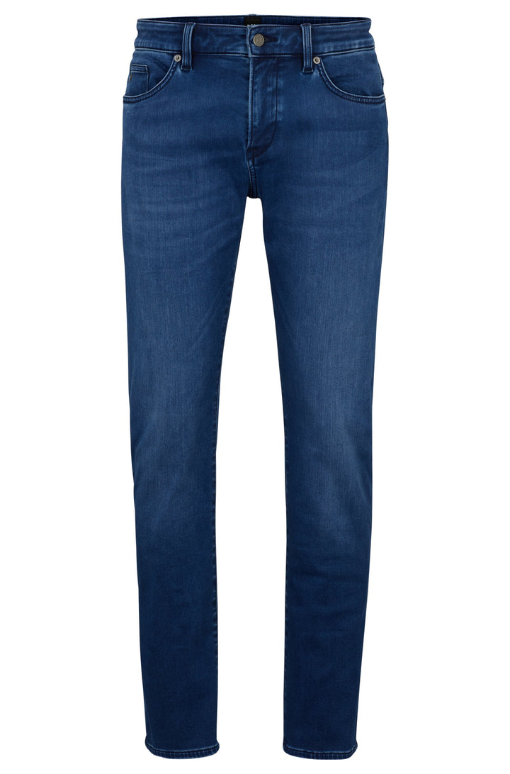 BOSS Slim Fit Jeans in Cotton Mix - DELAWARE3-1 10253434 01-50501670- Concorde Fashion#color_blue-425