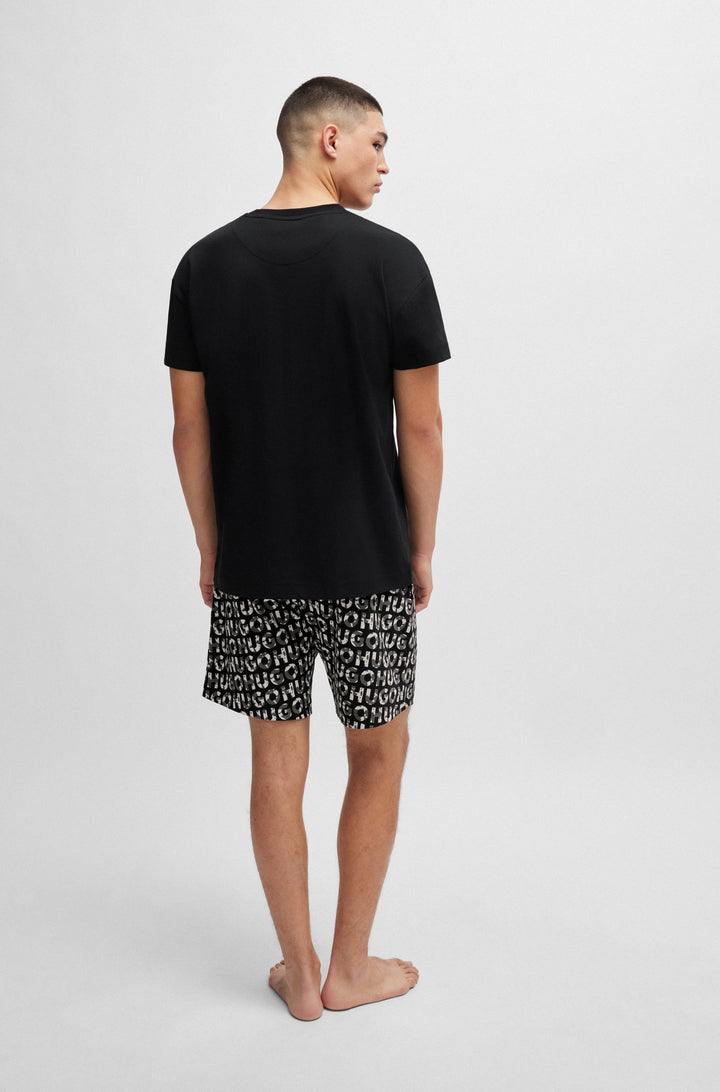 HUGO RED Relaxed Fit Pyjama Sets in Cotton Mix - CAMO LOGO SHORT SET 10253443 01-50514972- Concorde Fashion#color_black-001