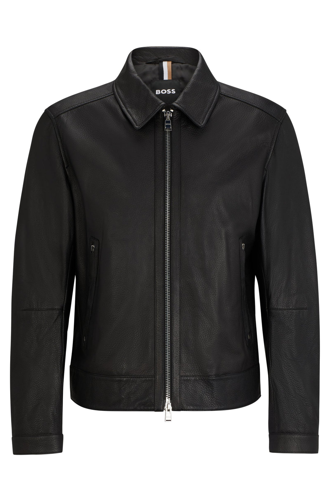 BOSS Regular Fit Casual Jackets in Leather - MAPSON3 10253444 01-50499425- Concorde Fashion#color_black-001