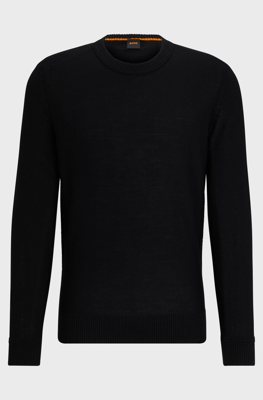 BOSS Sweaters Regular Fit in Wool Mix - AVAC_C 10253448 01-50501762- Concorde Fashion#color_black-001