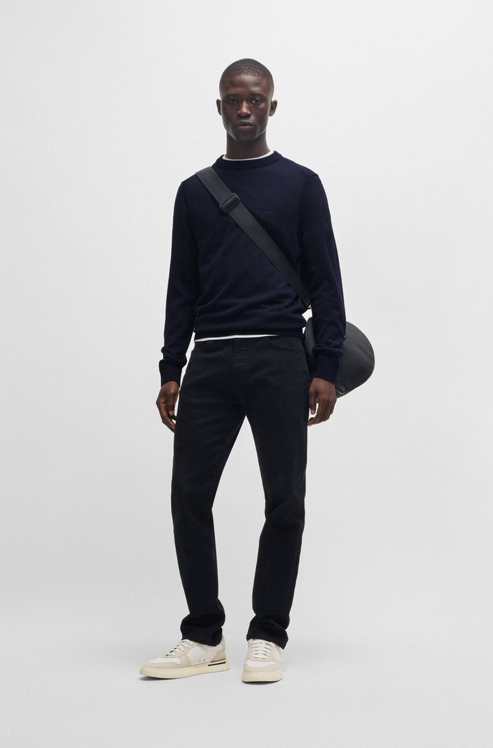 BOSS Sweaters Regular Fit in Wool Mix - AVAC_C 10253448 01-50501762- Concorde Fashion#color_navy-404