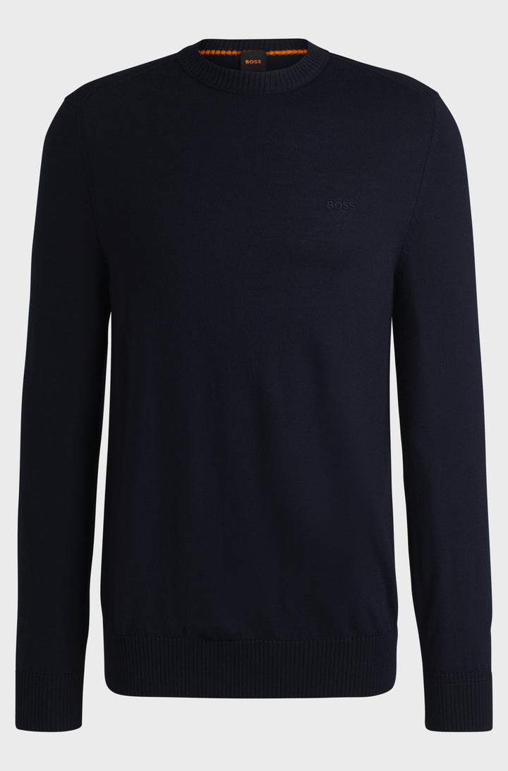 BOSS Sweaters Regular Fit in Wool Mix - AVAC_C 10253448 01-50501762- Concorde Fashion#color_navy-404